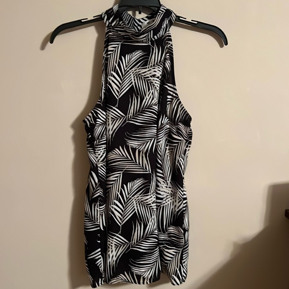WHBM Tank Blouse, Palm design 0